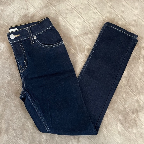 Levi’s 512 Boys Slim Taper Jeans | Dark Wash | 12 Reg (26x26) - Picture 1 of 5